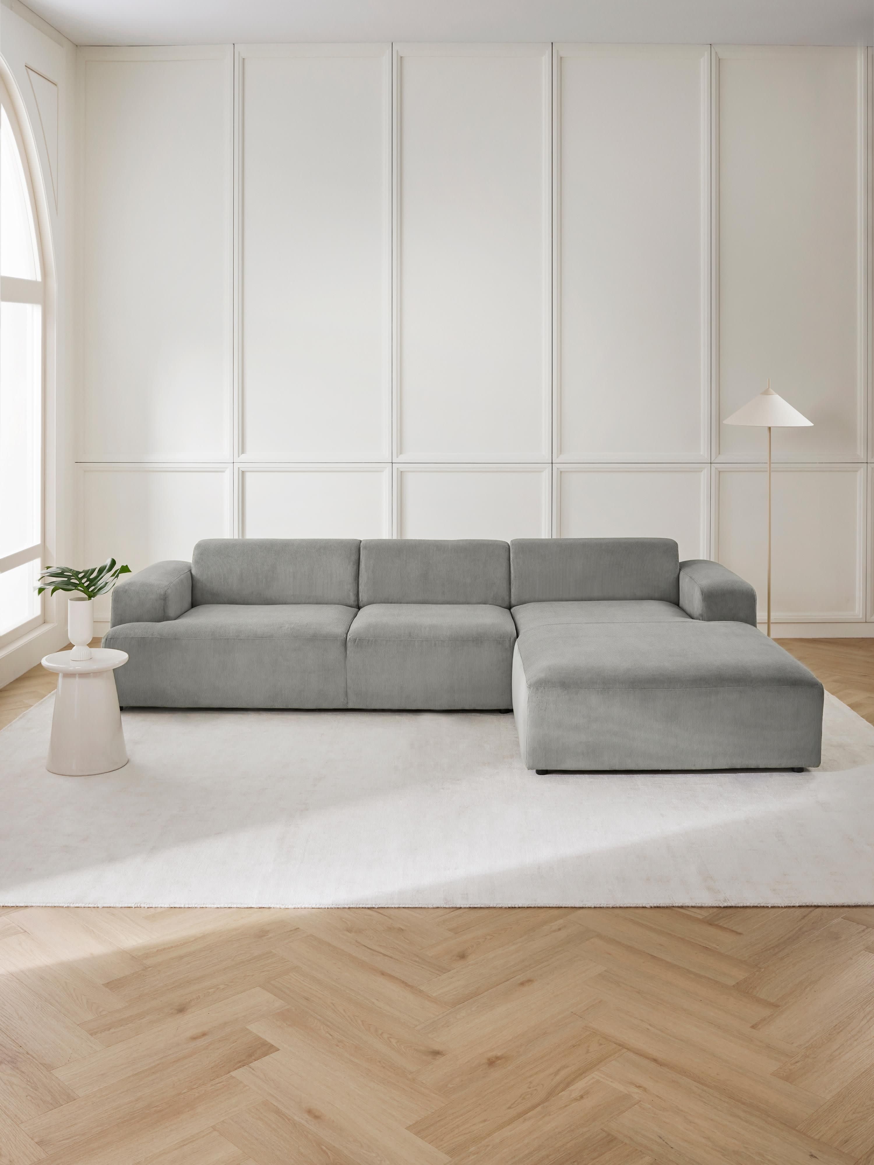 Cord-Ecksofa Melva (4-Sitzer)