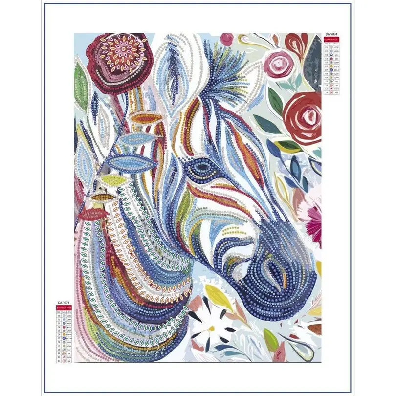 Bastelset Diamond Painting Zebra