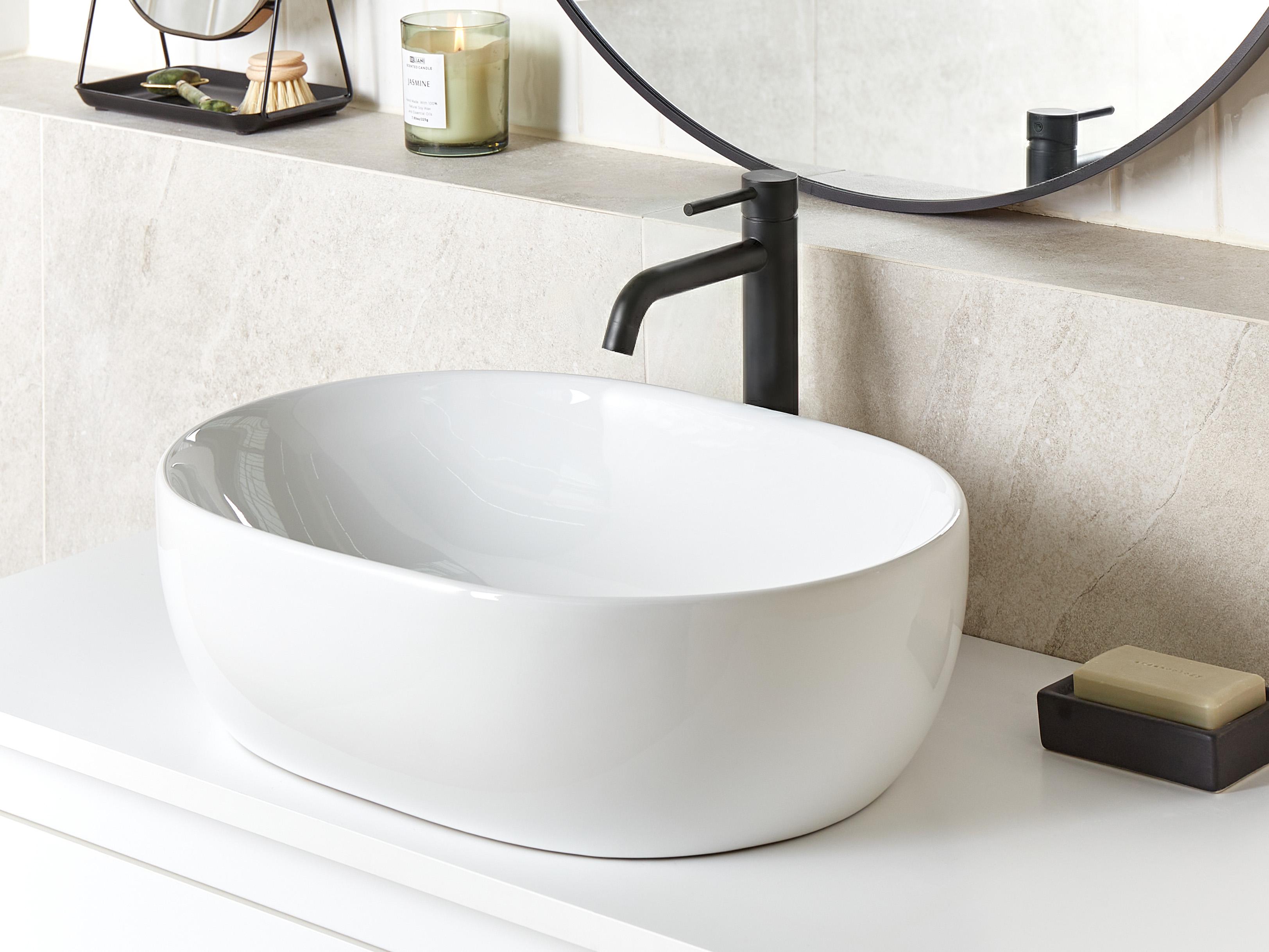 Countertop Basin OMOA 480 x 340 mm Ceramic White