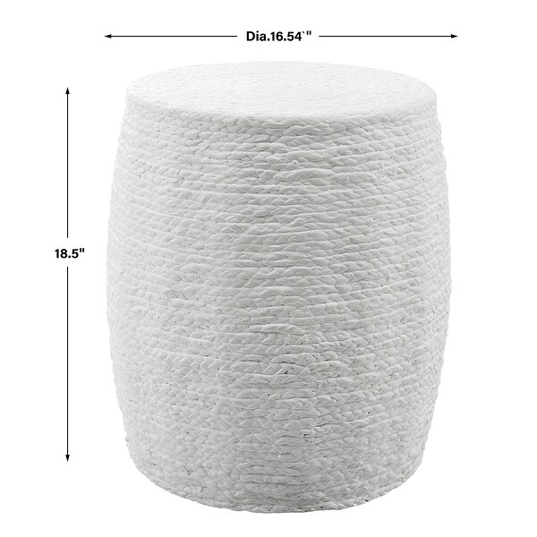 Uttermost Resort Straw Accent Stool
