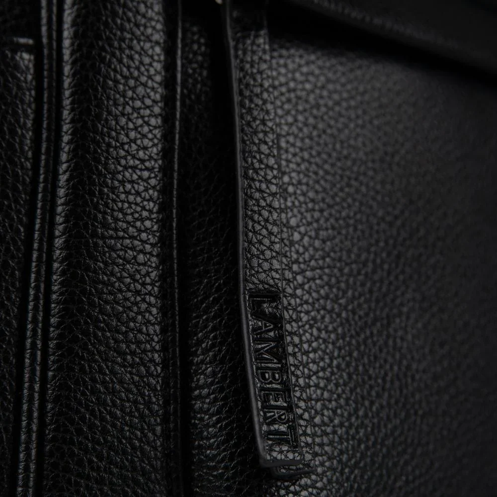 The Maude - 3-in-1 Black Vegan Leather Backpack