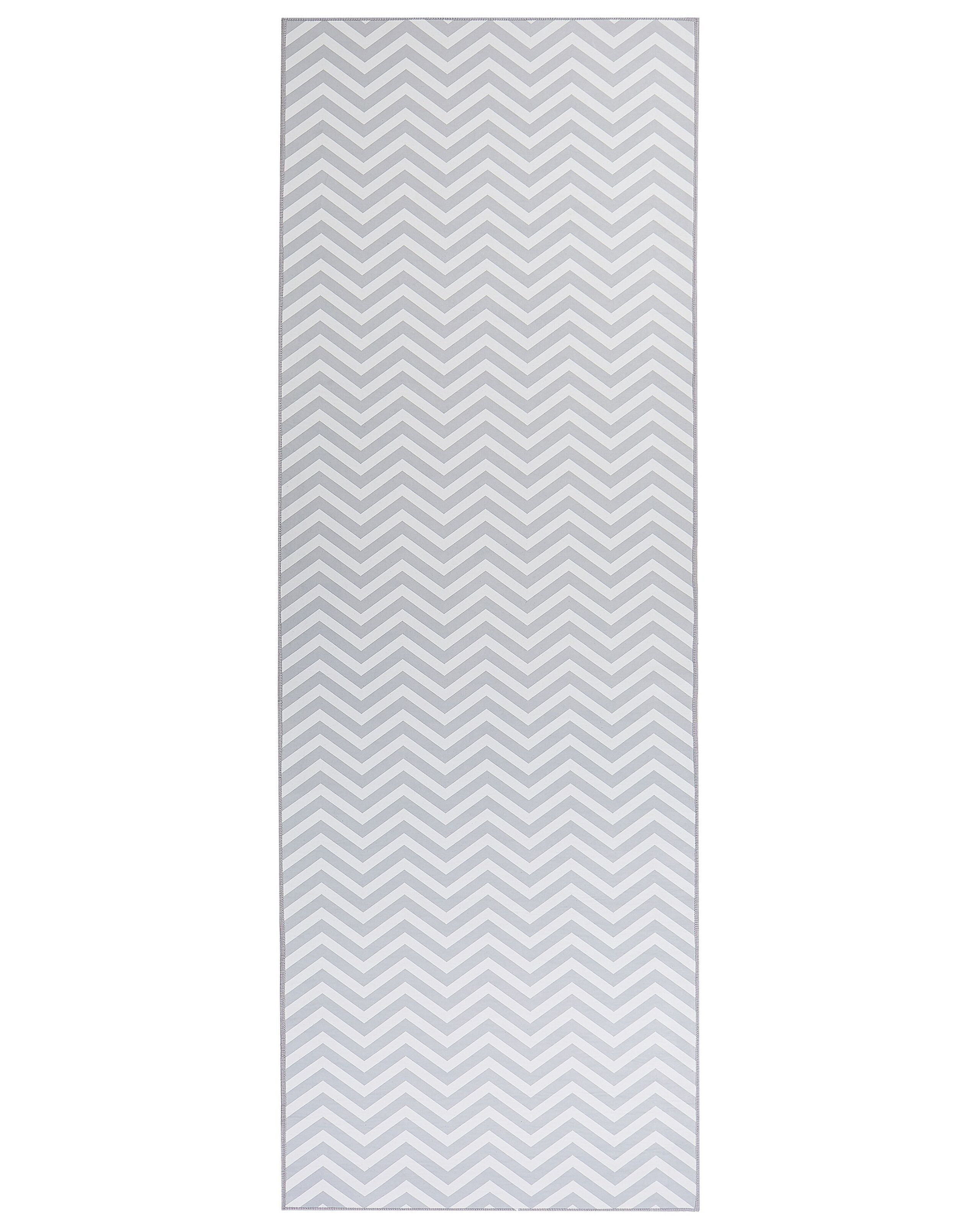 Dywan dekoracyjny 70x200 cm biało-szary