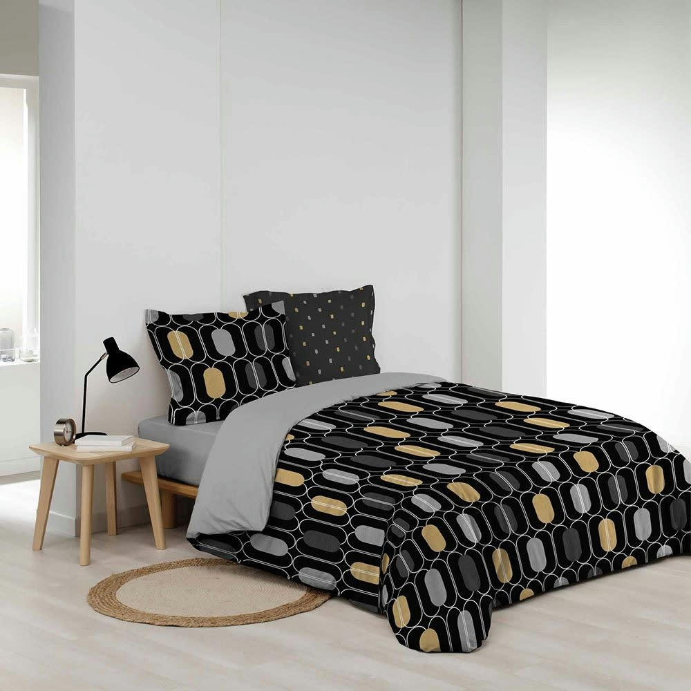 CALIDOR - Housse de couette 240x220 coton + 2 taies