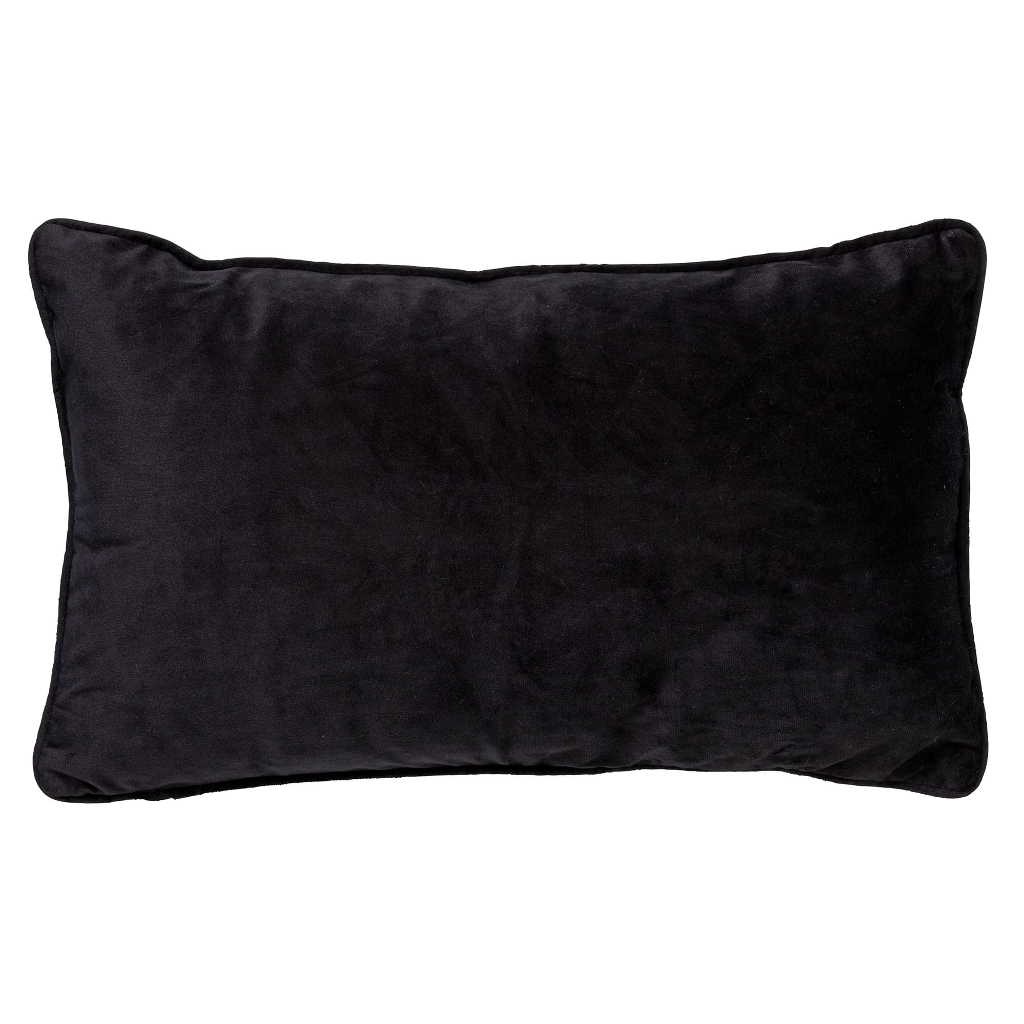 FINN - kussenhoes 30x50 cm - velvet - lendekussen - Raven - zwart