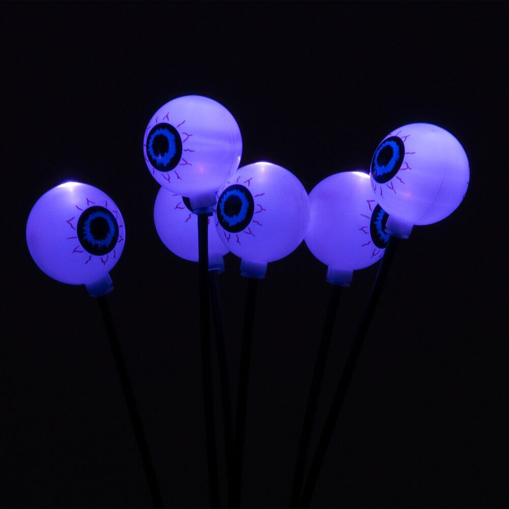 Borne solaire à planter yeux lumineux x6 plastique et acier H70cm