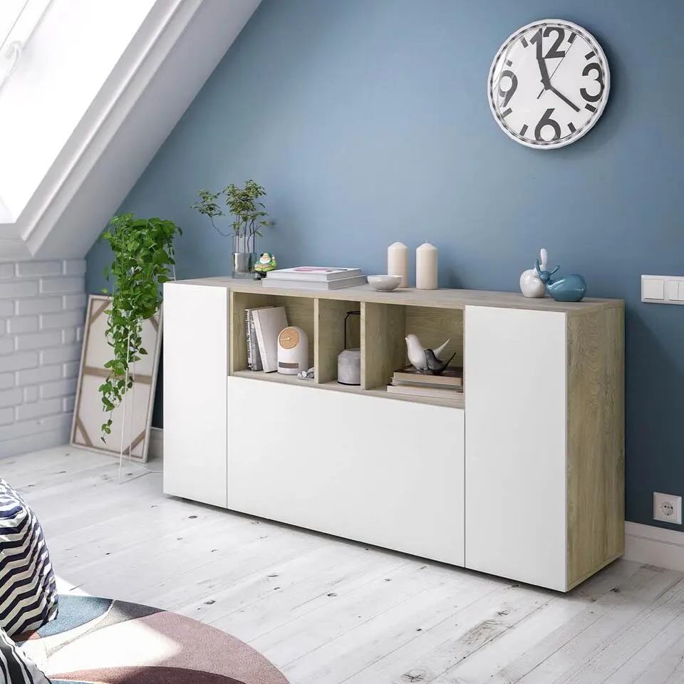 CALICOSY - Dressoir - Eiken - 41x150x76 cm