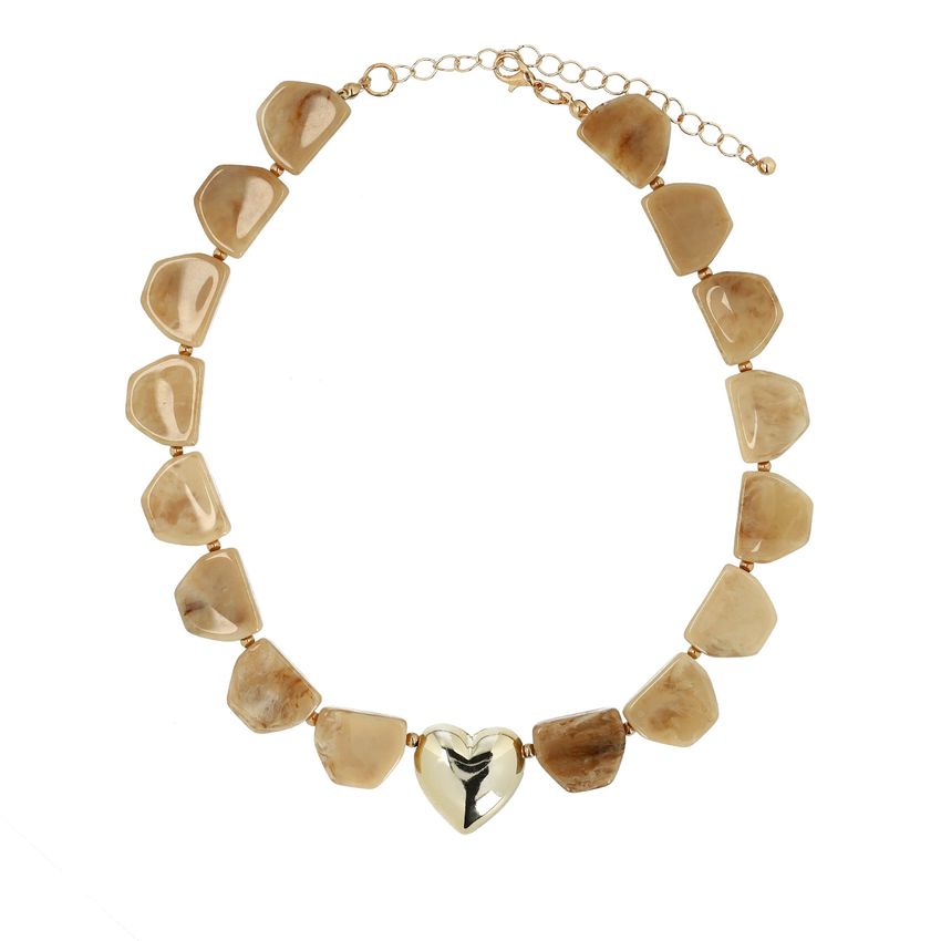 Manfield Beige bedelketting