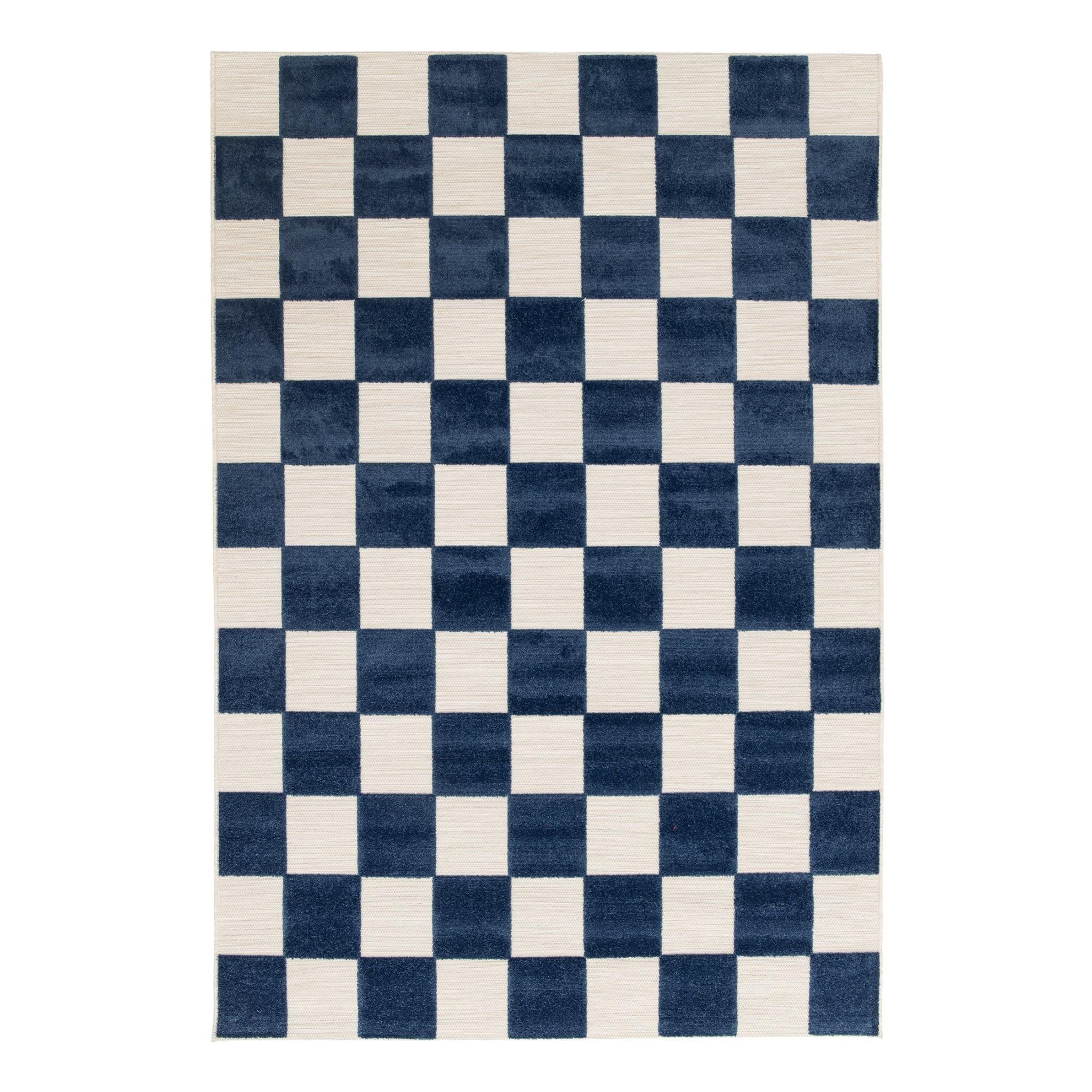 AFK Living vloerkleed Kleine Tegels - voor binnen en buiten - blauw - 160 x 230 cm
