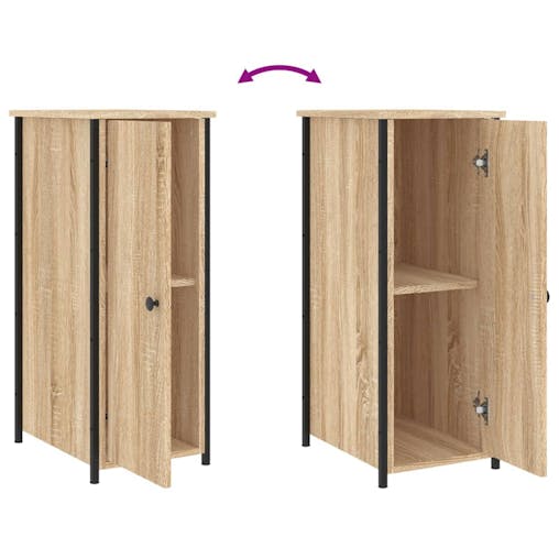 NNEVL Bedside Cabinets 2 pcs Sonoma Oak 32x42x80 cm Engineered Wood