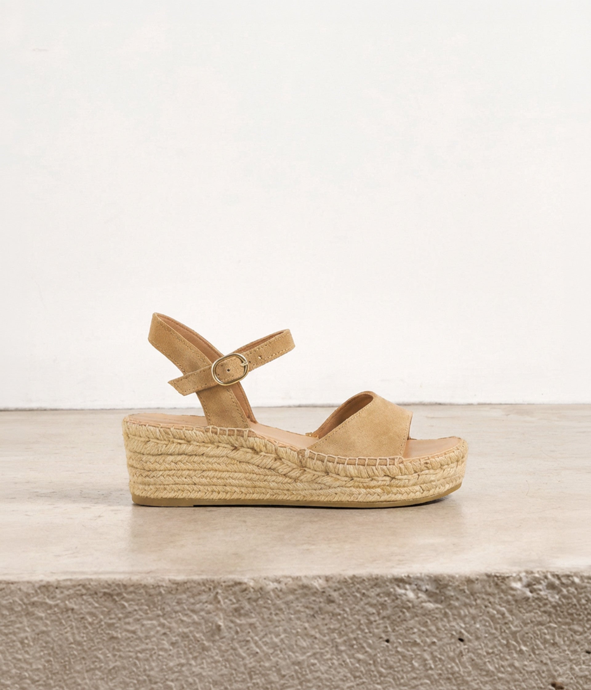 Espadrilles en cuir beiges Odessa