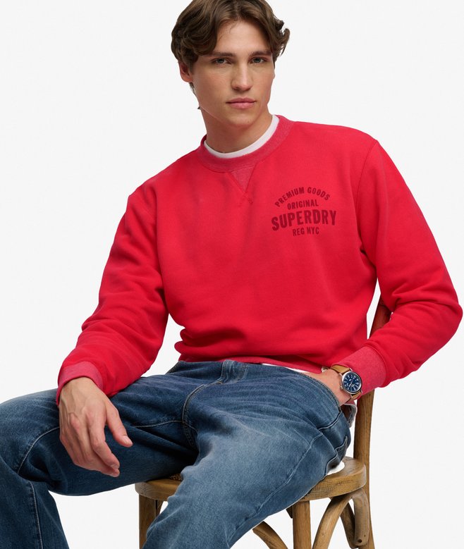 Block Text Crew Neck Sweatshirt