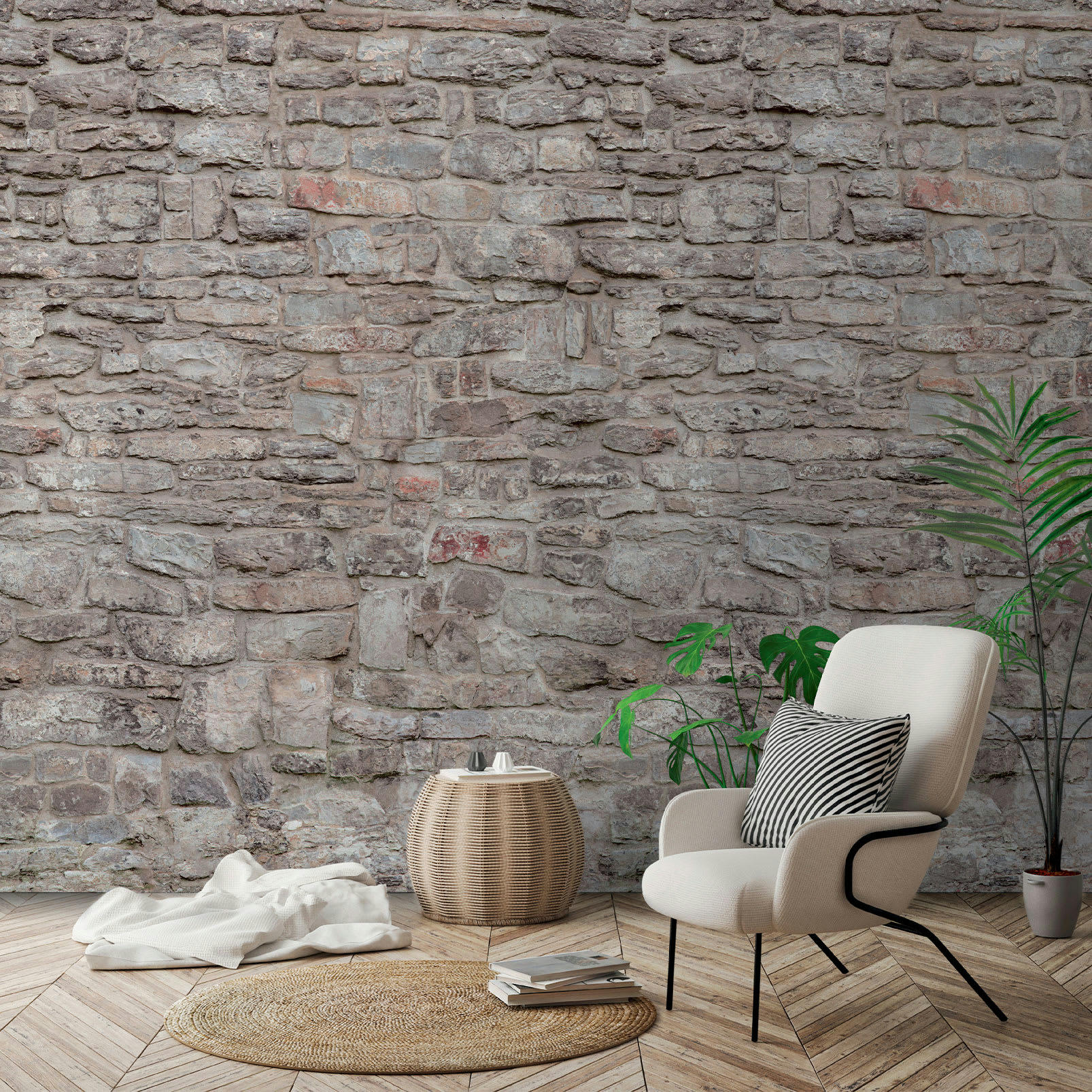 - Papier peint Mur de Château 159x280cm