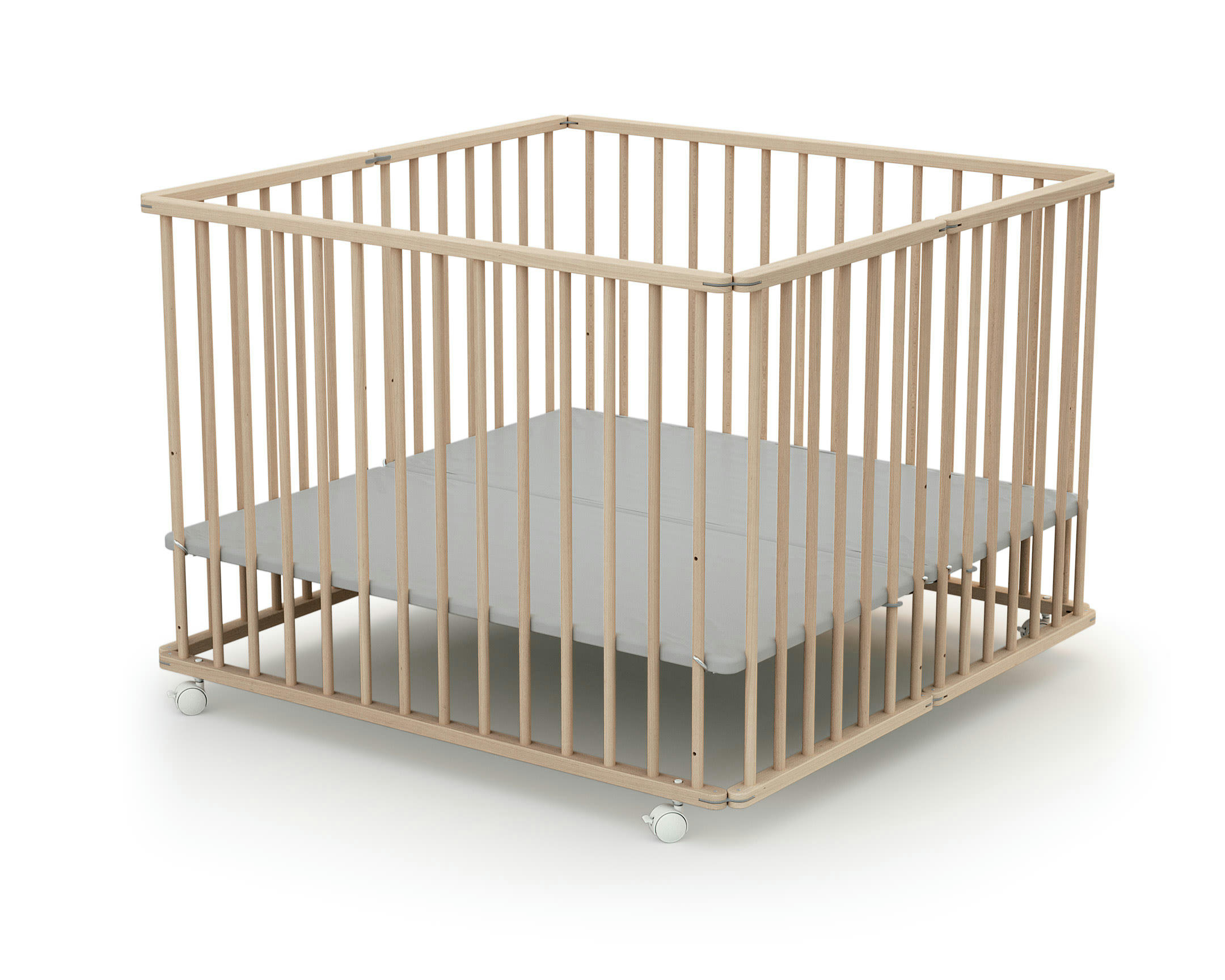 - Parc pliant 100x100 hêtre brut