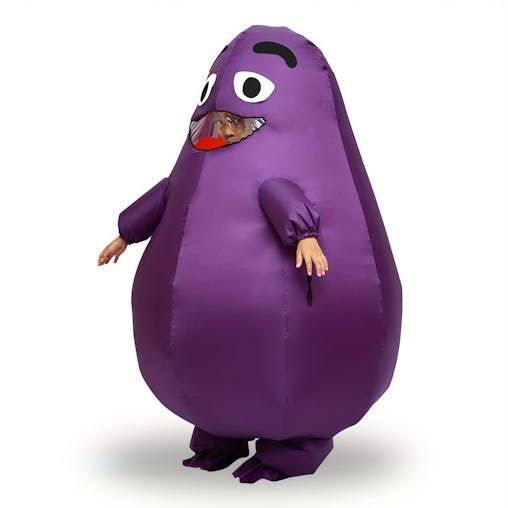 NNETM Cartoon Potato Halloween Costume with Glasses
