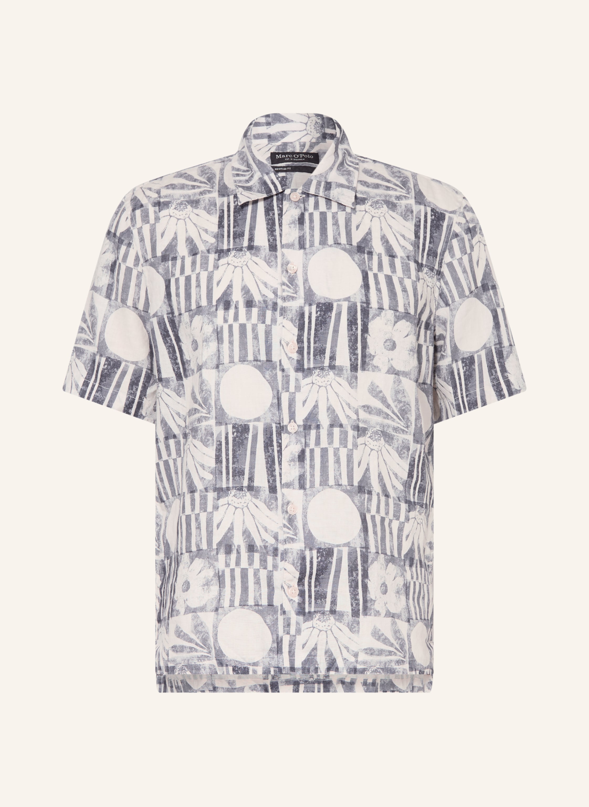 Marc O'Polo Kurzarm-Hemd Regular Fit aus Leinen