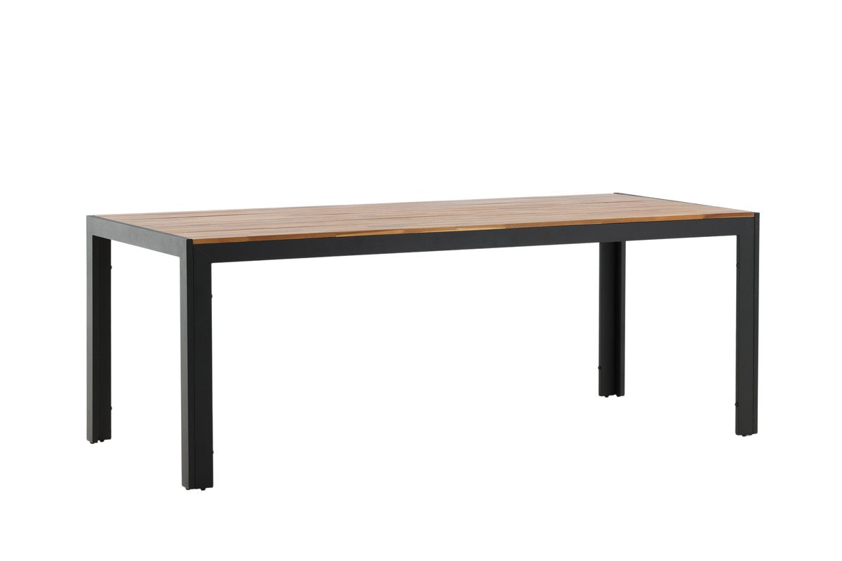 Rebellenclub Rechthoekige Tuintafel Rama - 205 x 90 cm - Zwart