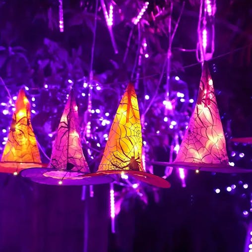 NNETM Witchy Illuminations: 8 Enchanted Hanging Hat Lights