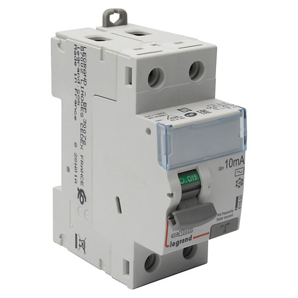 Interrupteur différentiel 10 mA 16A type AC Legrand
