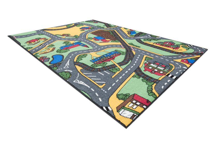 DYWAN REBEL ROADS Playtime 95 Miasteczko, dla dzieci 95x133 cm