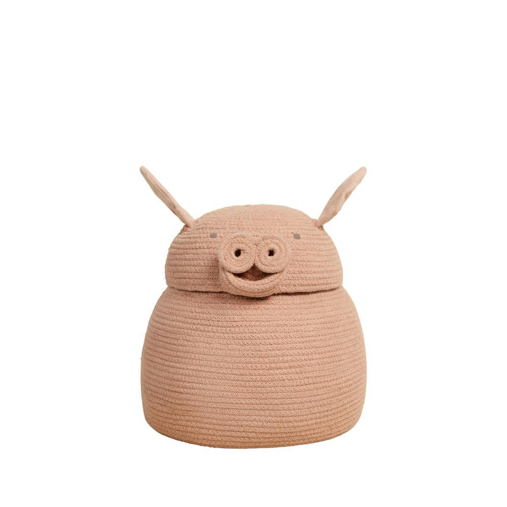 THE ANIMAL CREW - Panier pour enfants Peggy le cochon