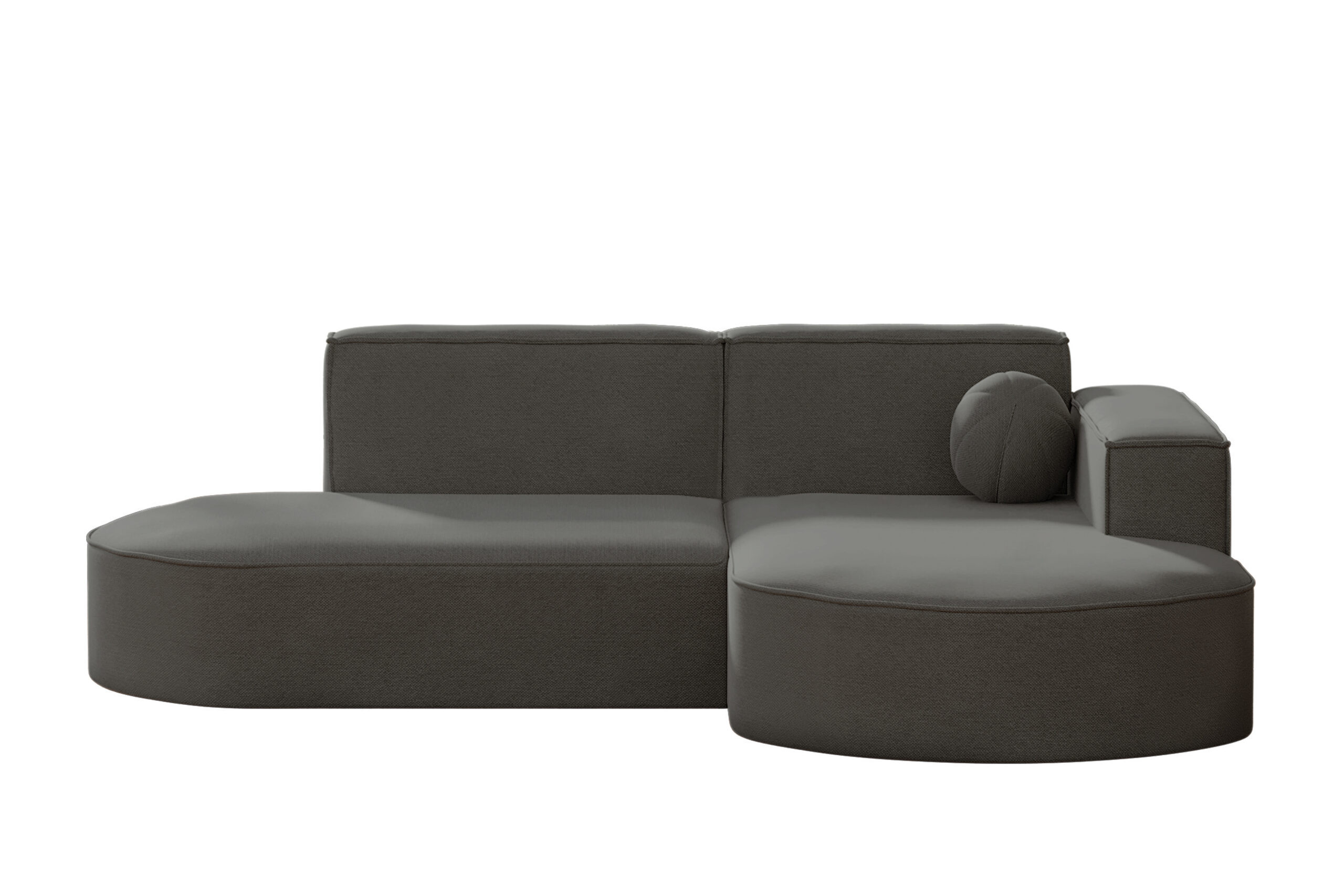 Sofa narożna, Designer Modena Studio Patio tkanina Artykuł Szary Prawy