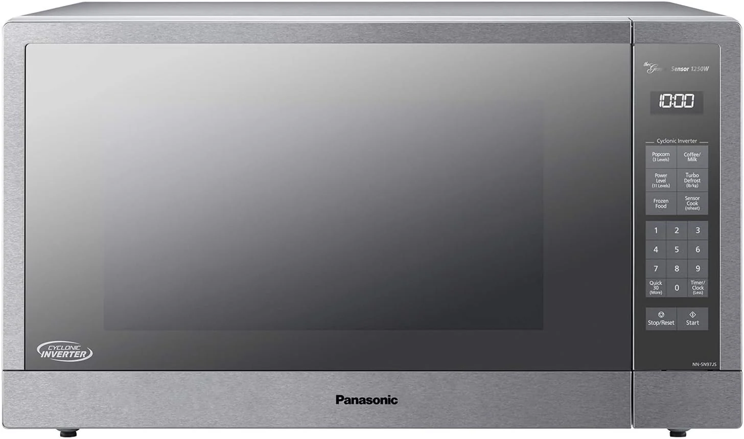 Panasonic Microwave Oven NN-SN966S Stainless Steel Countertop/Built-In with Inverter Technology and Genius Sensor, 2.2 Cubic Foot, 1250W(Cyclonic Inverter/Keypad)