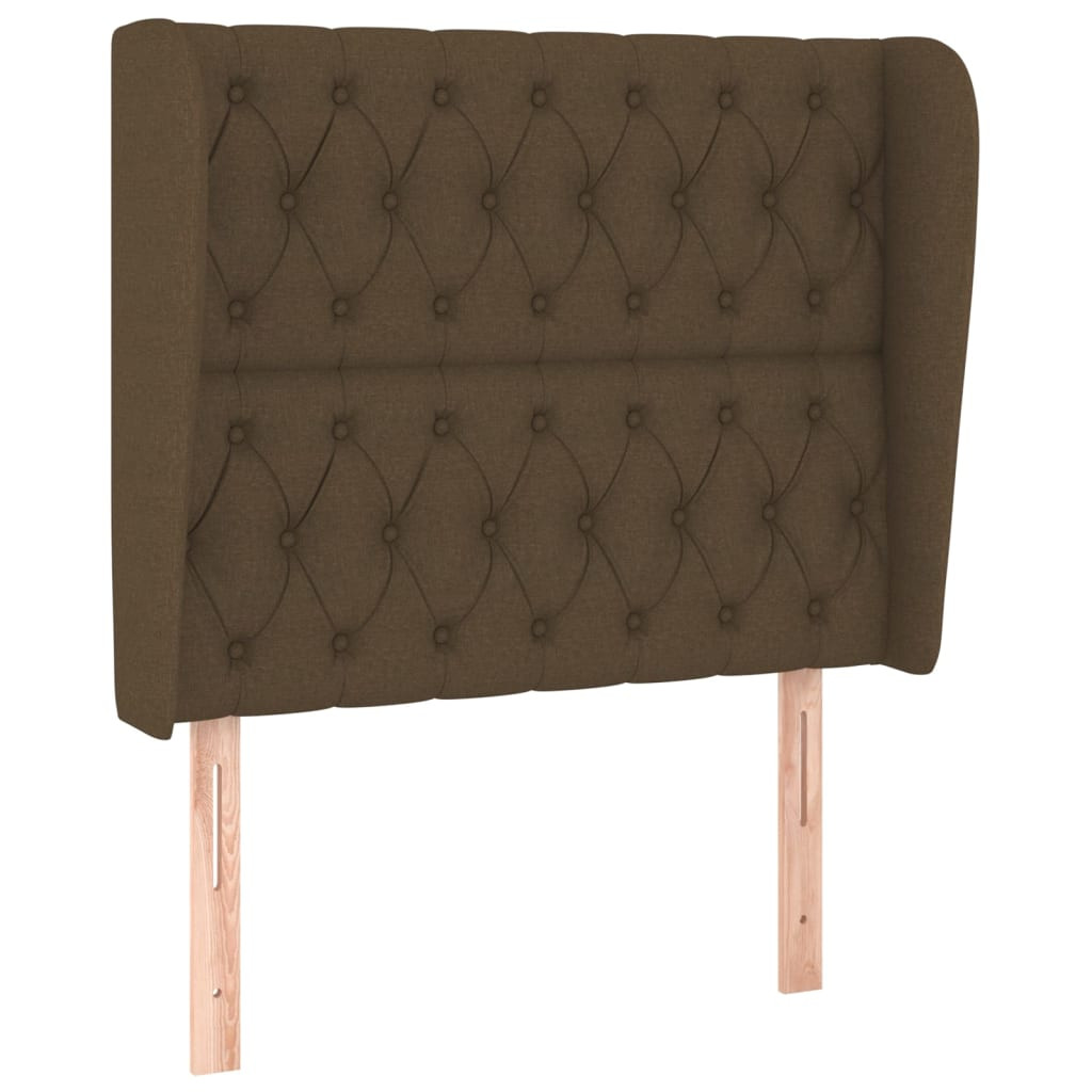 Wezgłowie Brąz 103 x 23 x 118/128 cm Tkanina vidaXL