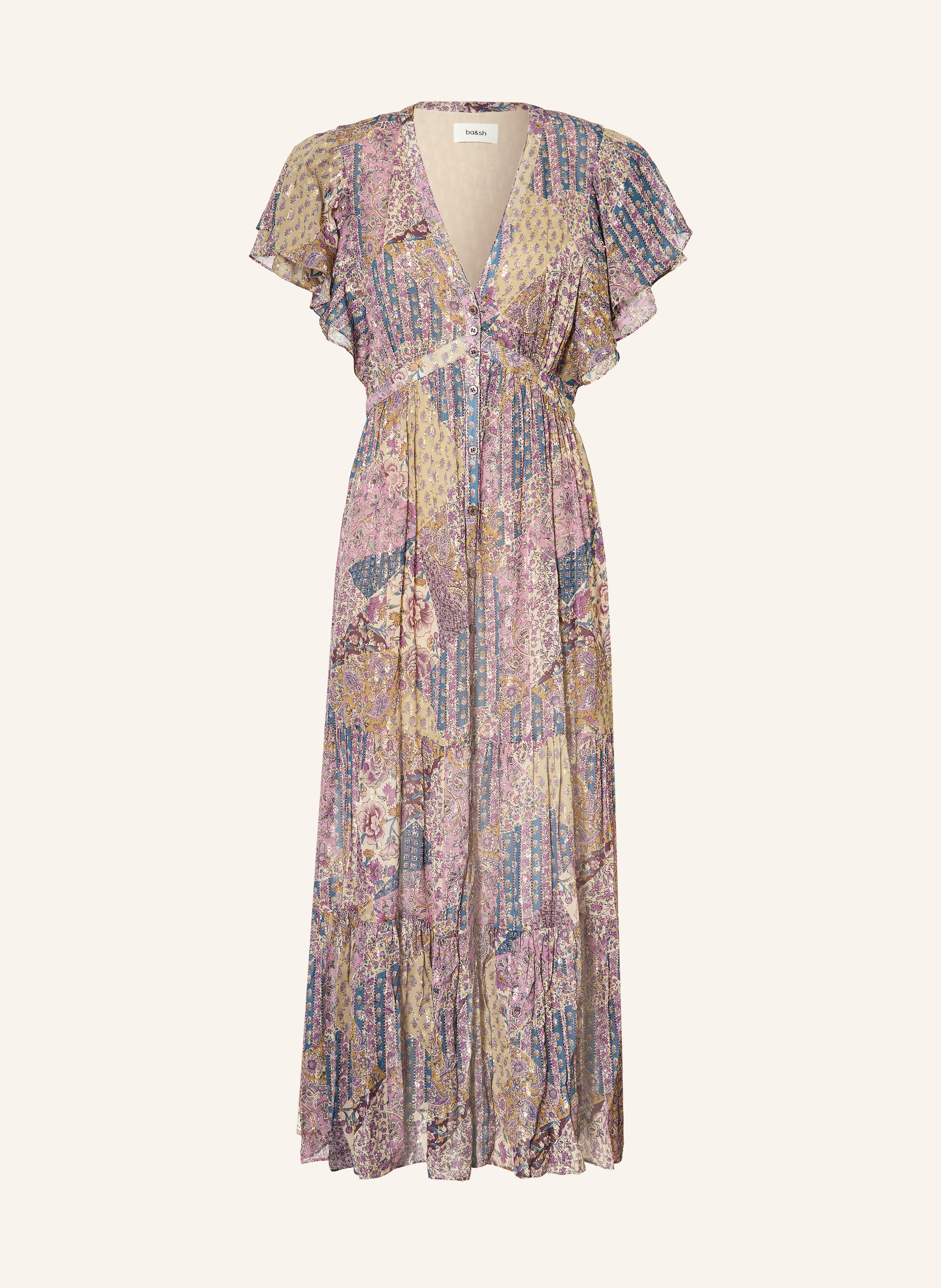 ba&sh Kleid PARETA mit Glitzergarn