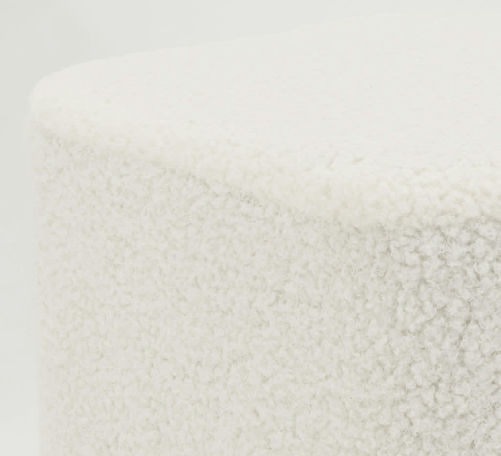 - Tabouret carré enfant en coton bouclettes