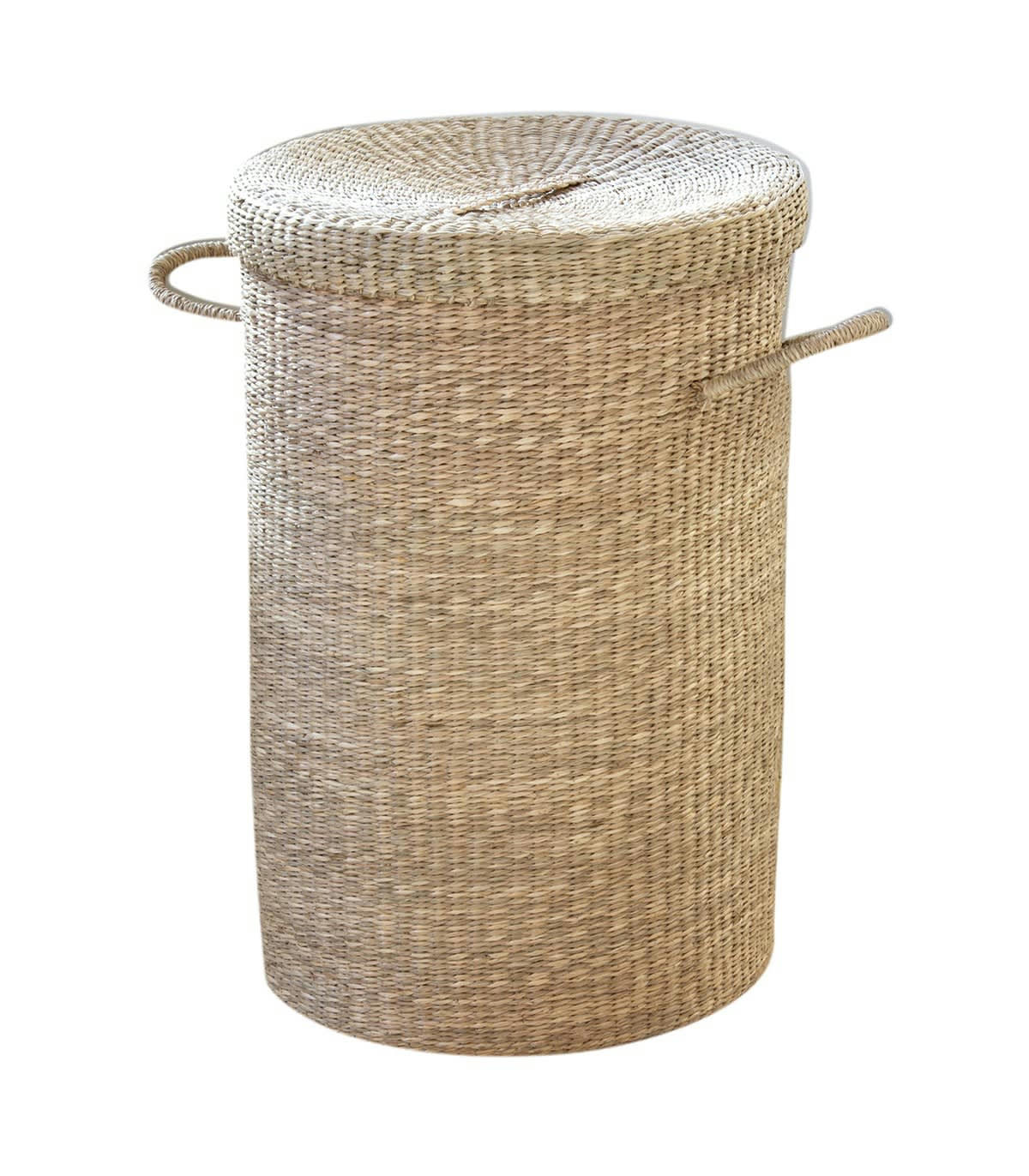 - Panier à linge en jonc de mer naturel - Marron