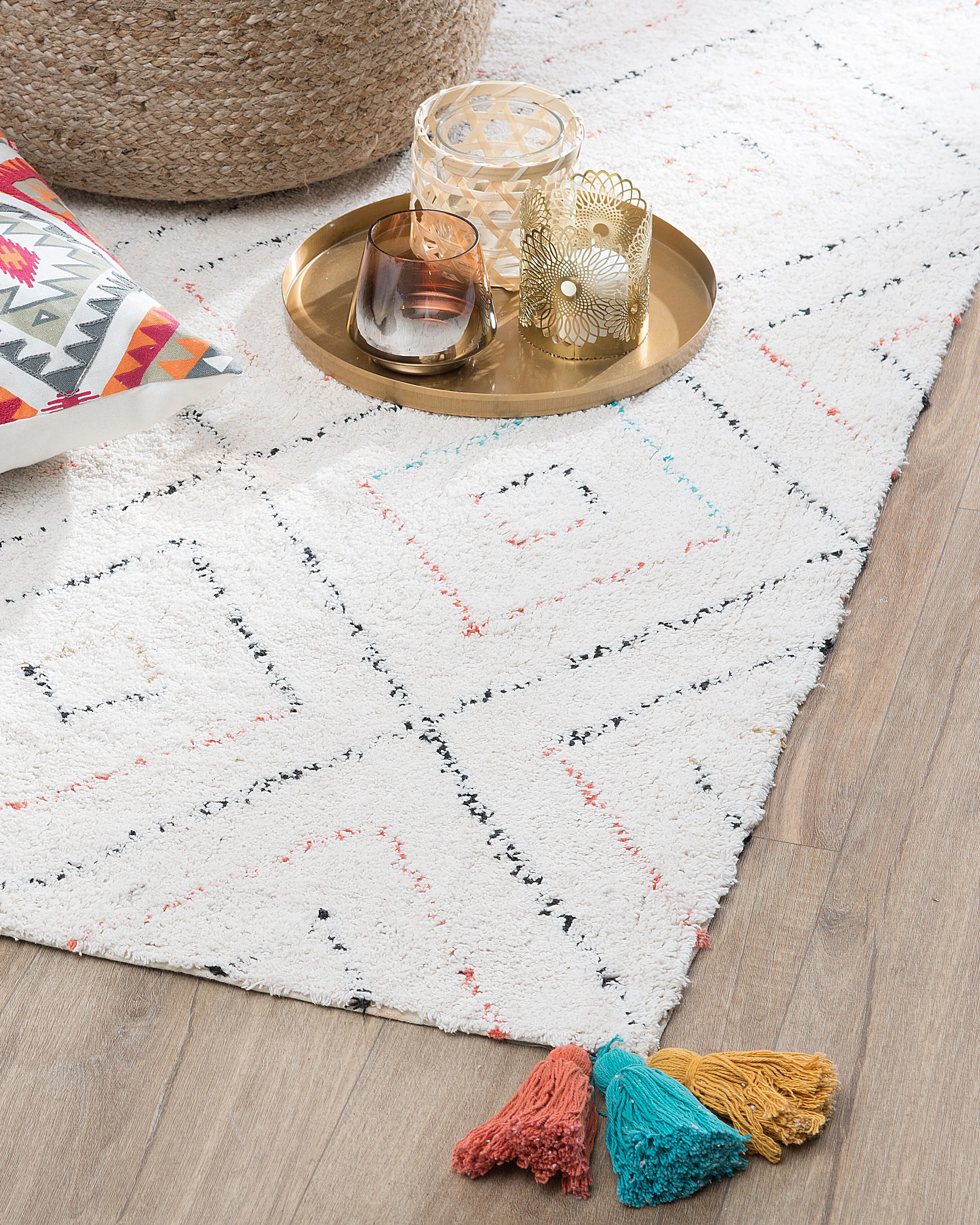 Rug KARTAL White 80 x 150 cm Cotton