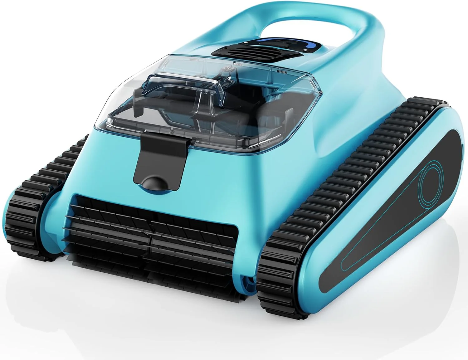 Wireless Robotic Pool Cleaner, Intelligent Navigation, Auto Cleans Walls/Floors/Waterline, for Inground  Above-Ground Pools(Blue)