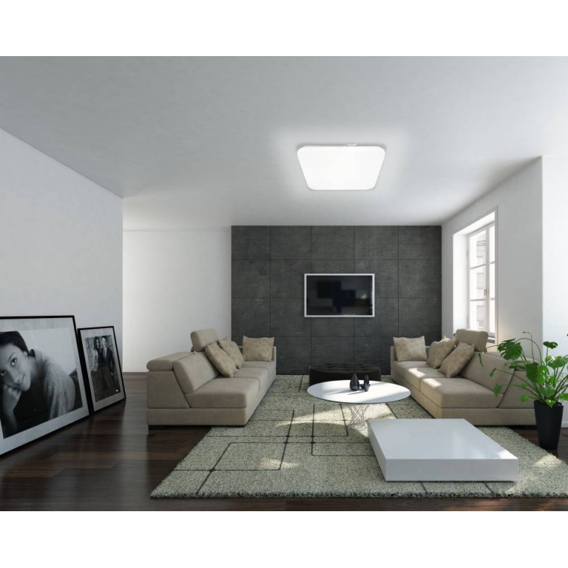 Plafonnier LED Frania blanc 28 x 28 cm 10 W blanc EGLO