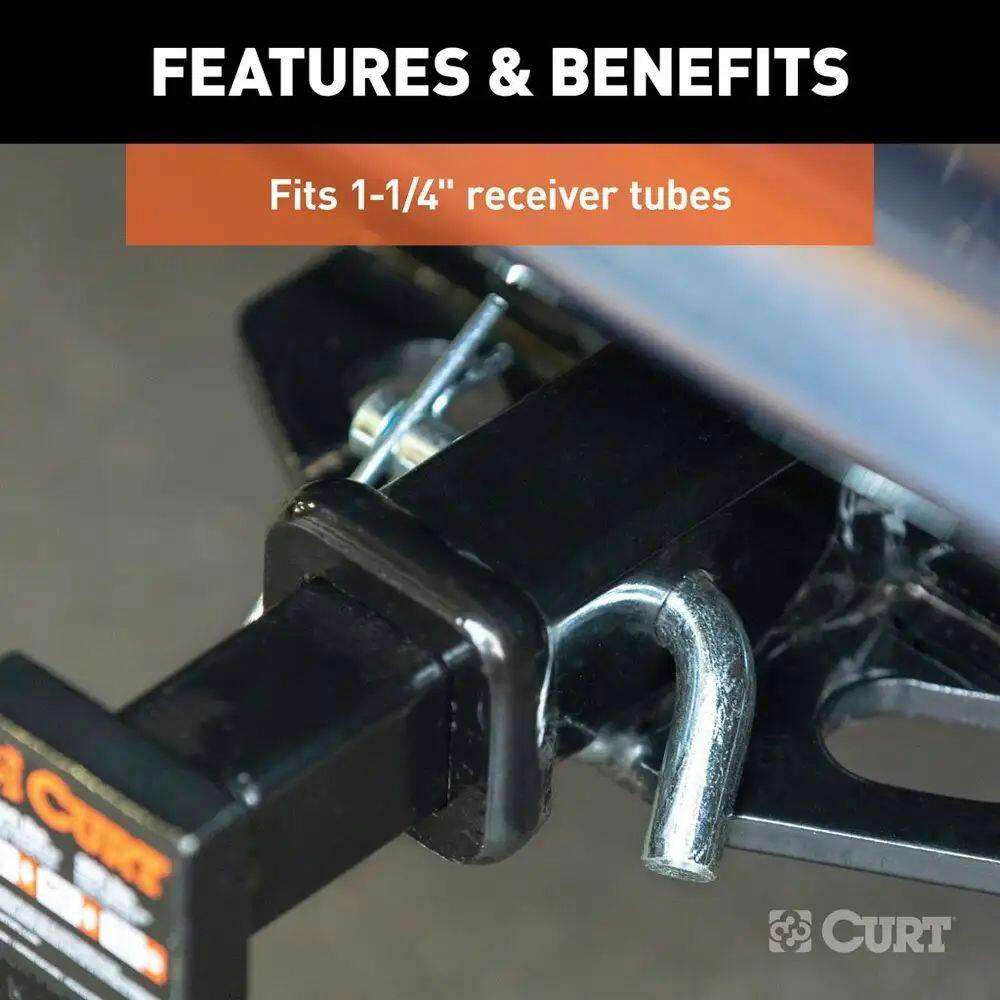 CURT 1/2-in Hitch Pin with Groove (1-1/4-in Receiver, Zinc)