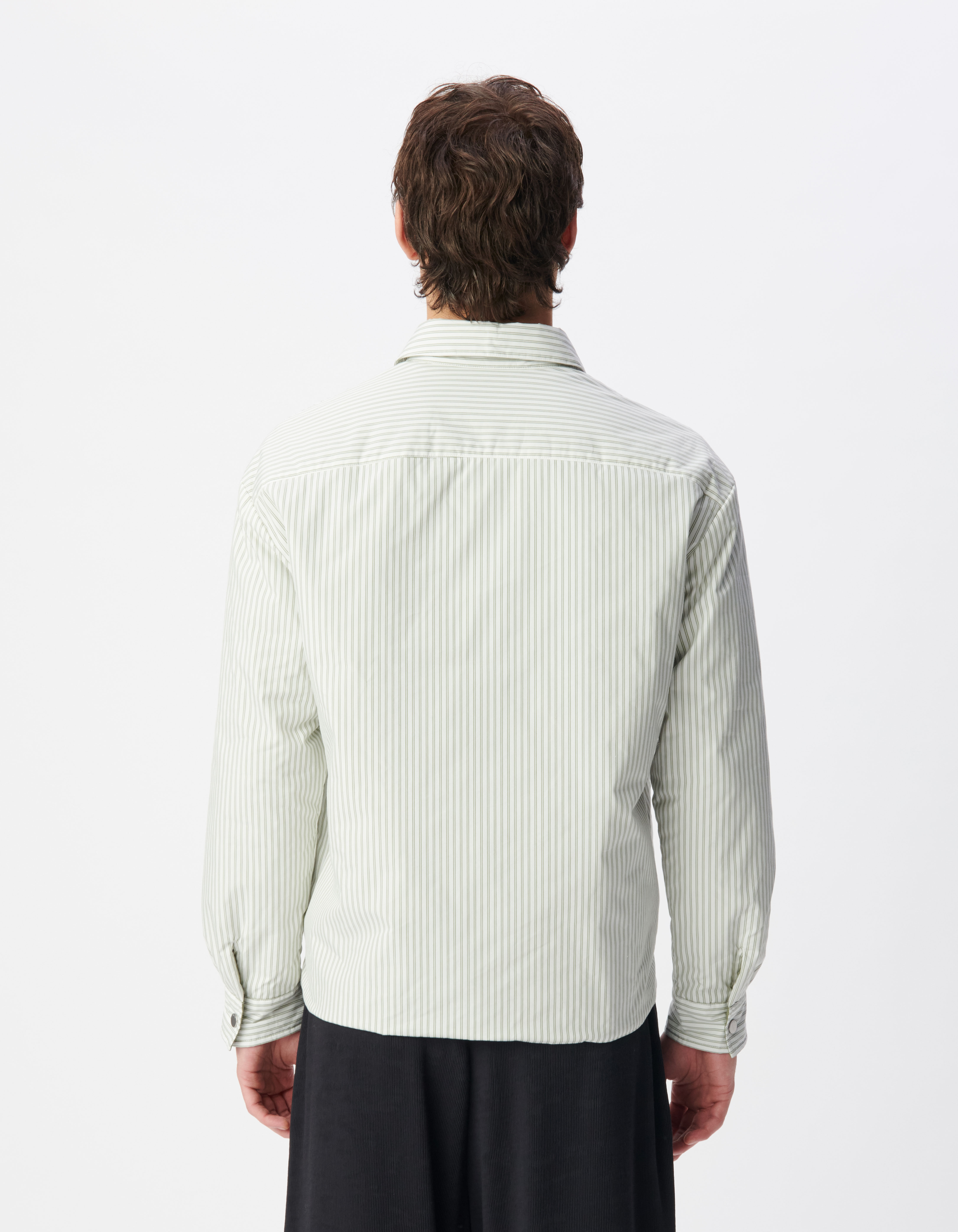 Sous-doudoune verte doublure rayée Homme