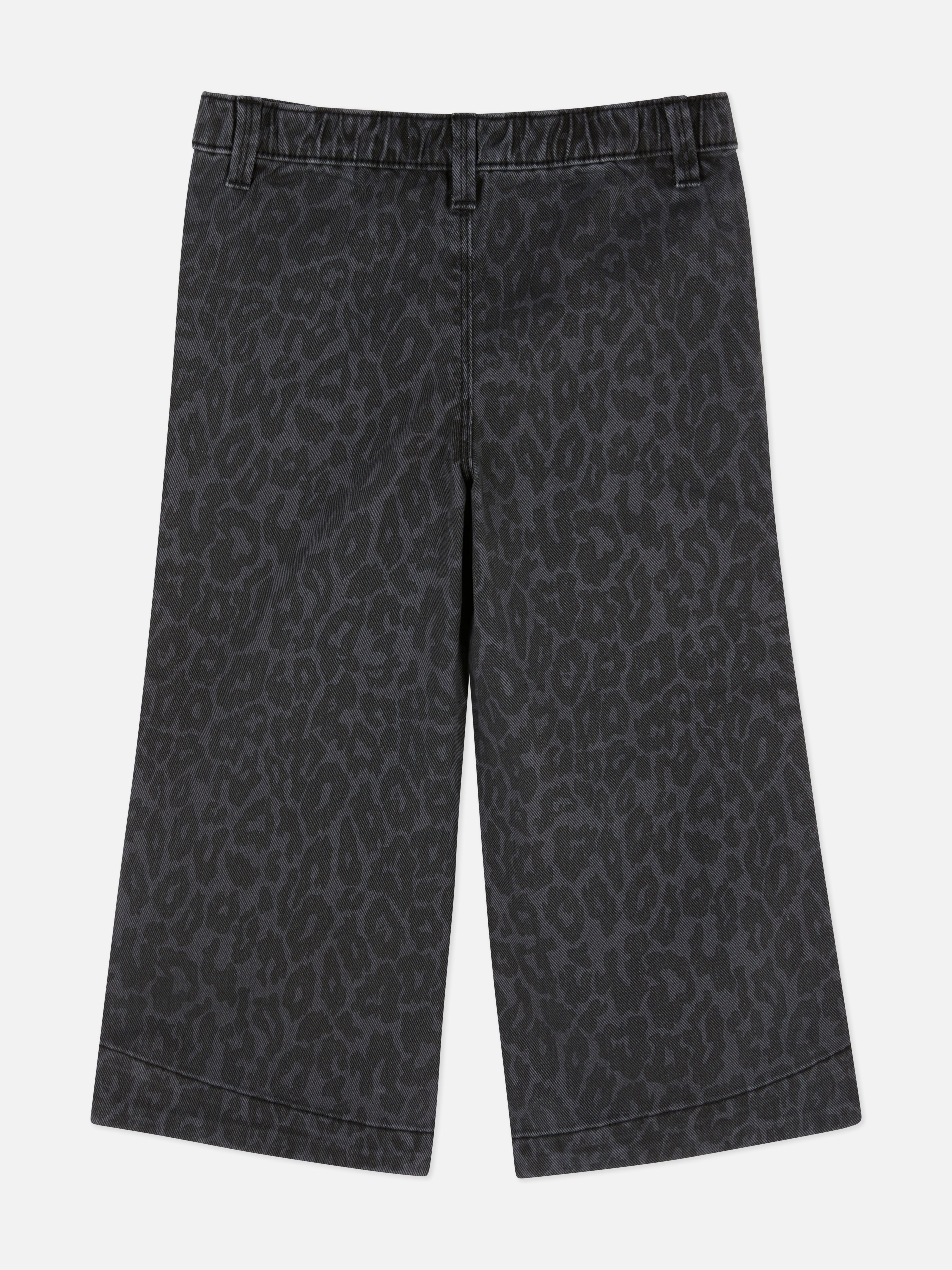 1.5-8yrs | Leopard Print Wide Leg Jeans