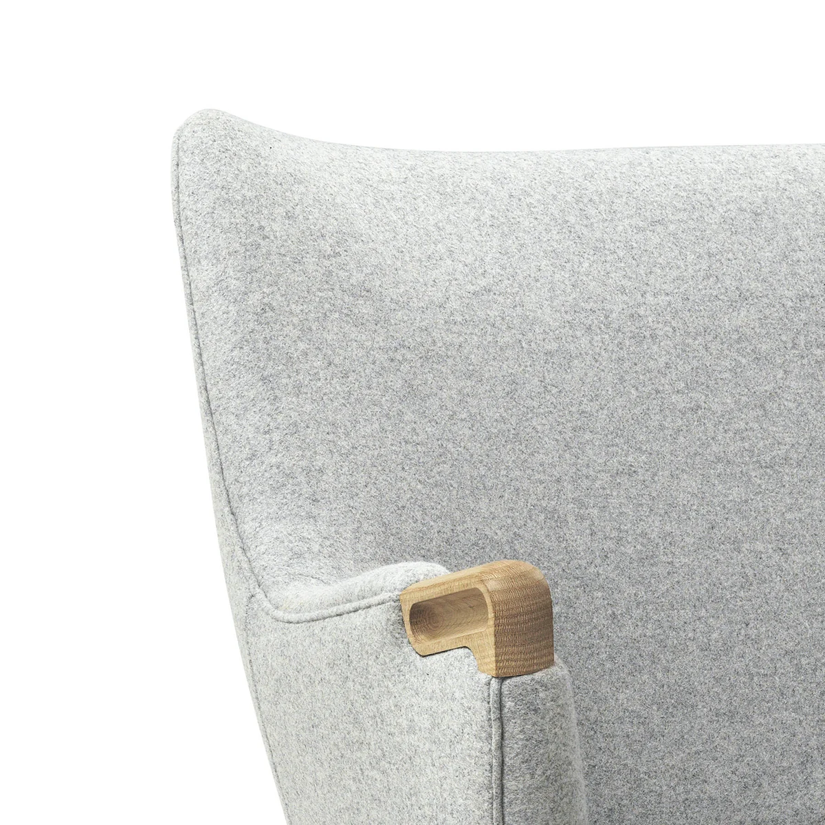 Carl Hansen - CH72 Sofa, Eiche geölt / grau (Hallingdal 116)
