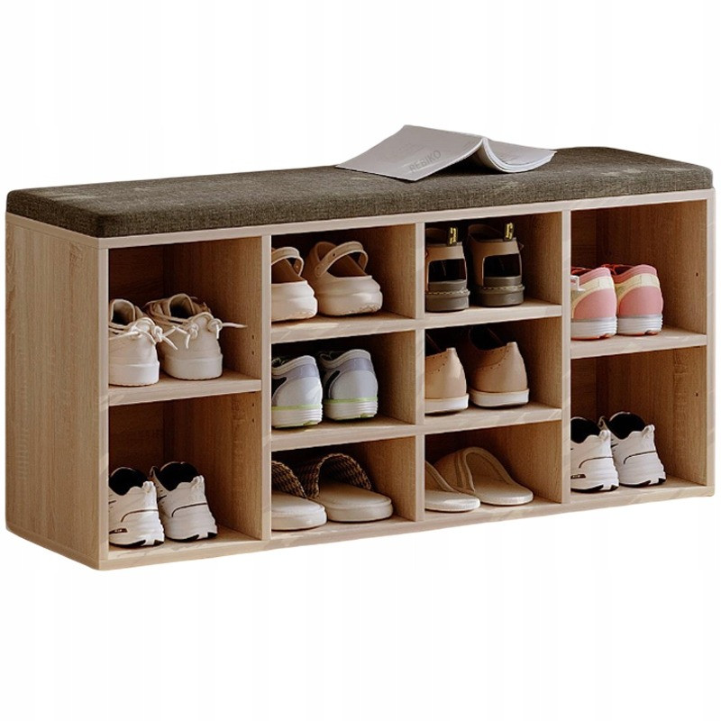 Szafka na buty z siedziskiem ławka nowoczesna dąb sonoma loft 104cm