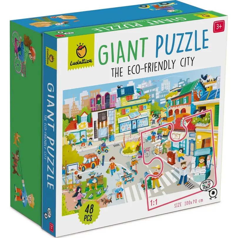 Puzzle 48-teilig Die umweltfreundliche Stadt