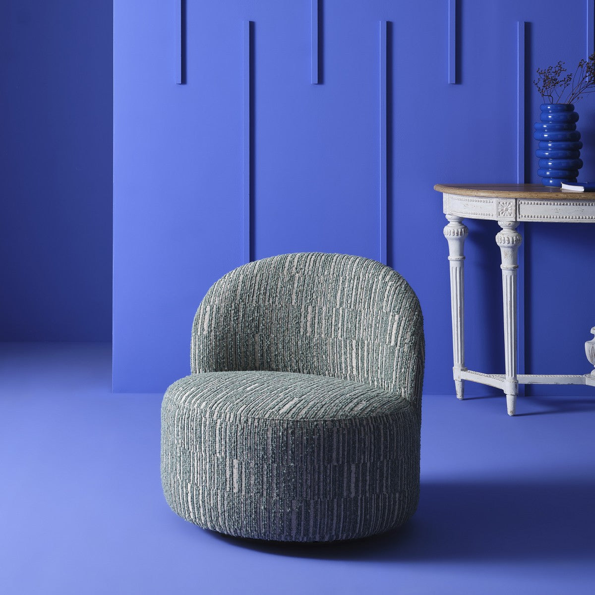 Signature - Draaibare Fauteuil in groene stof - CULBUTO - B74 cm