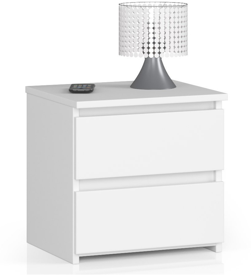 Szafka nocna AKORD CL2 Biała 40 cm Biały mat 40x35x40 cm