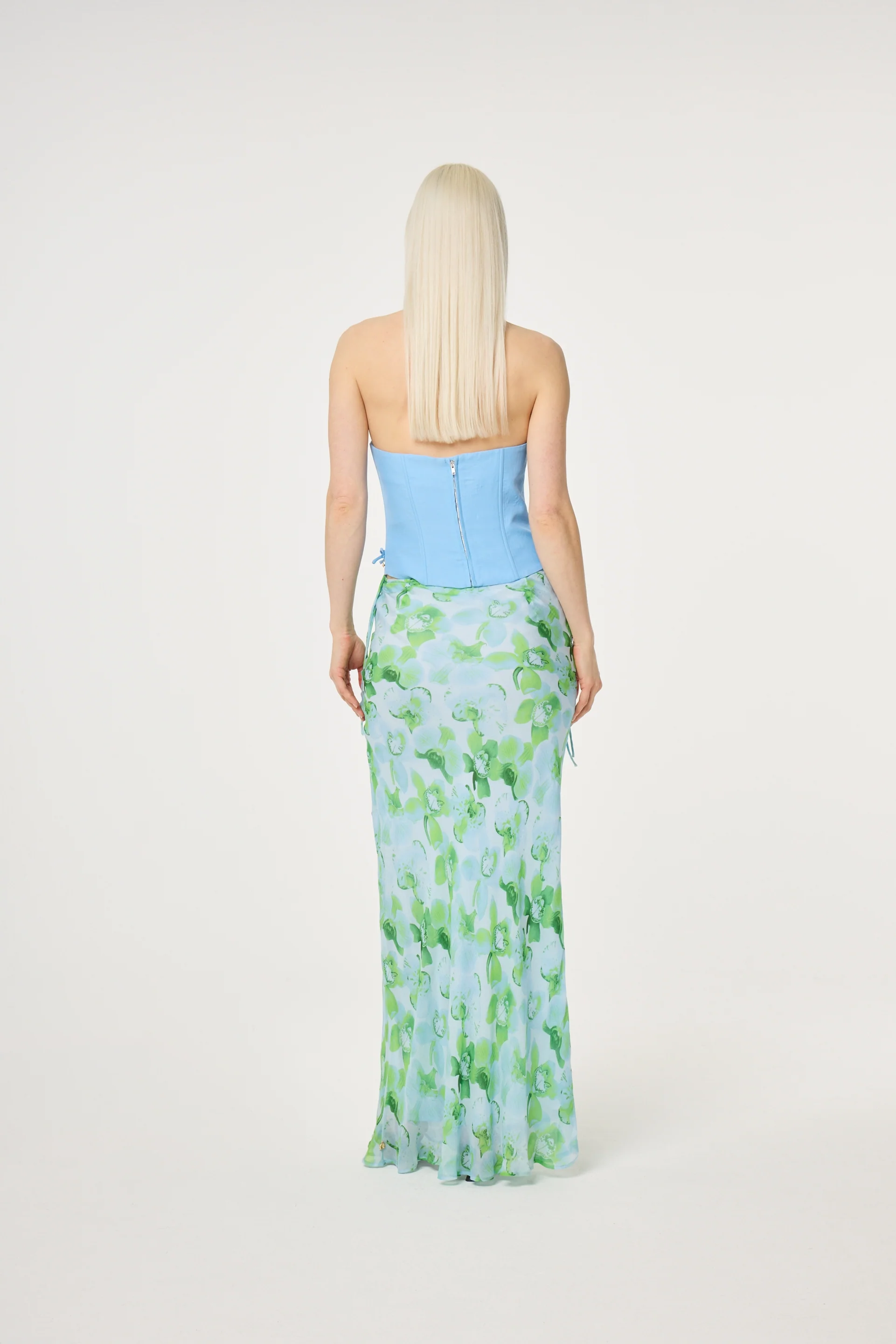 Meia Skirt | Light Blue/Green