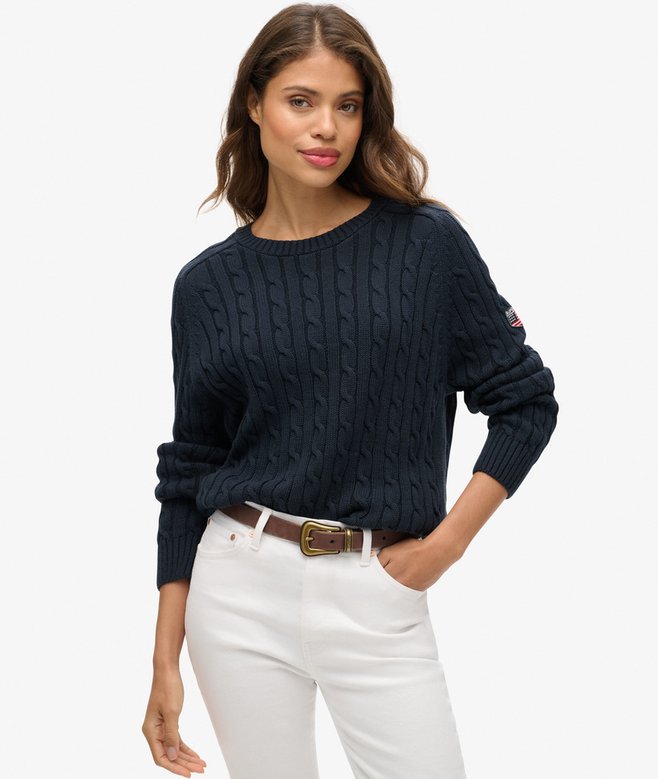 Slouchy Cable Knit Jumper