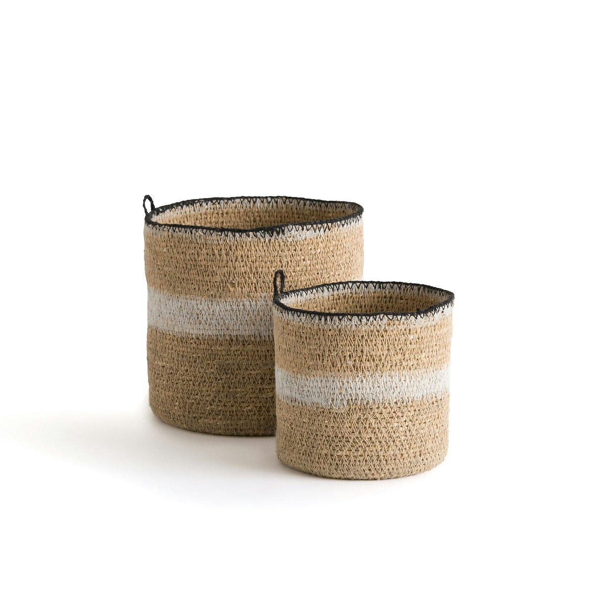 Lot de 2 paniers muraux en herbier, Saski