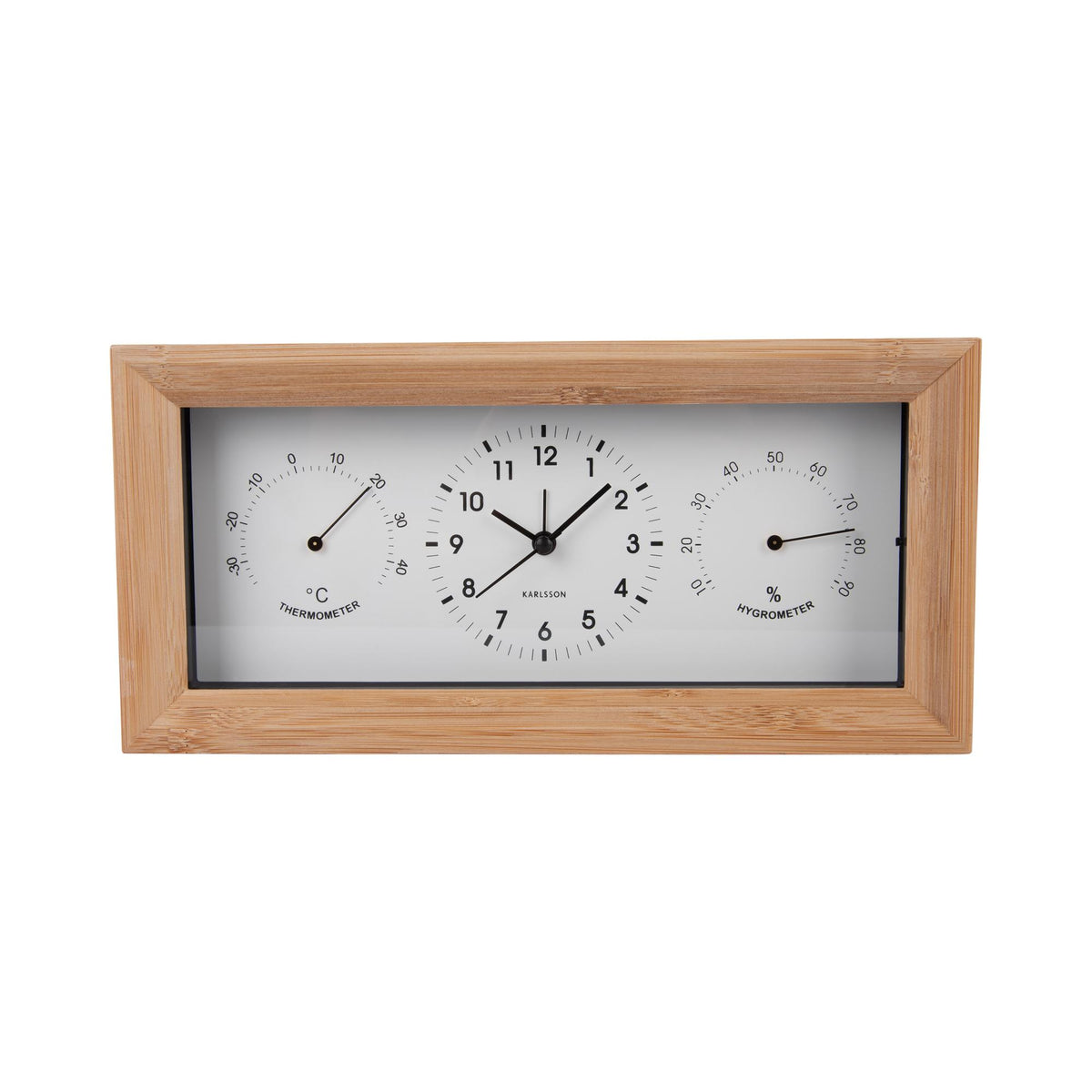 Karlsson wekker Neat Rectangle - wit - 26x5.4x12.8cm