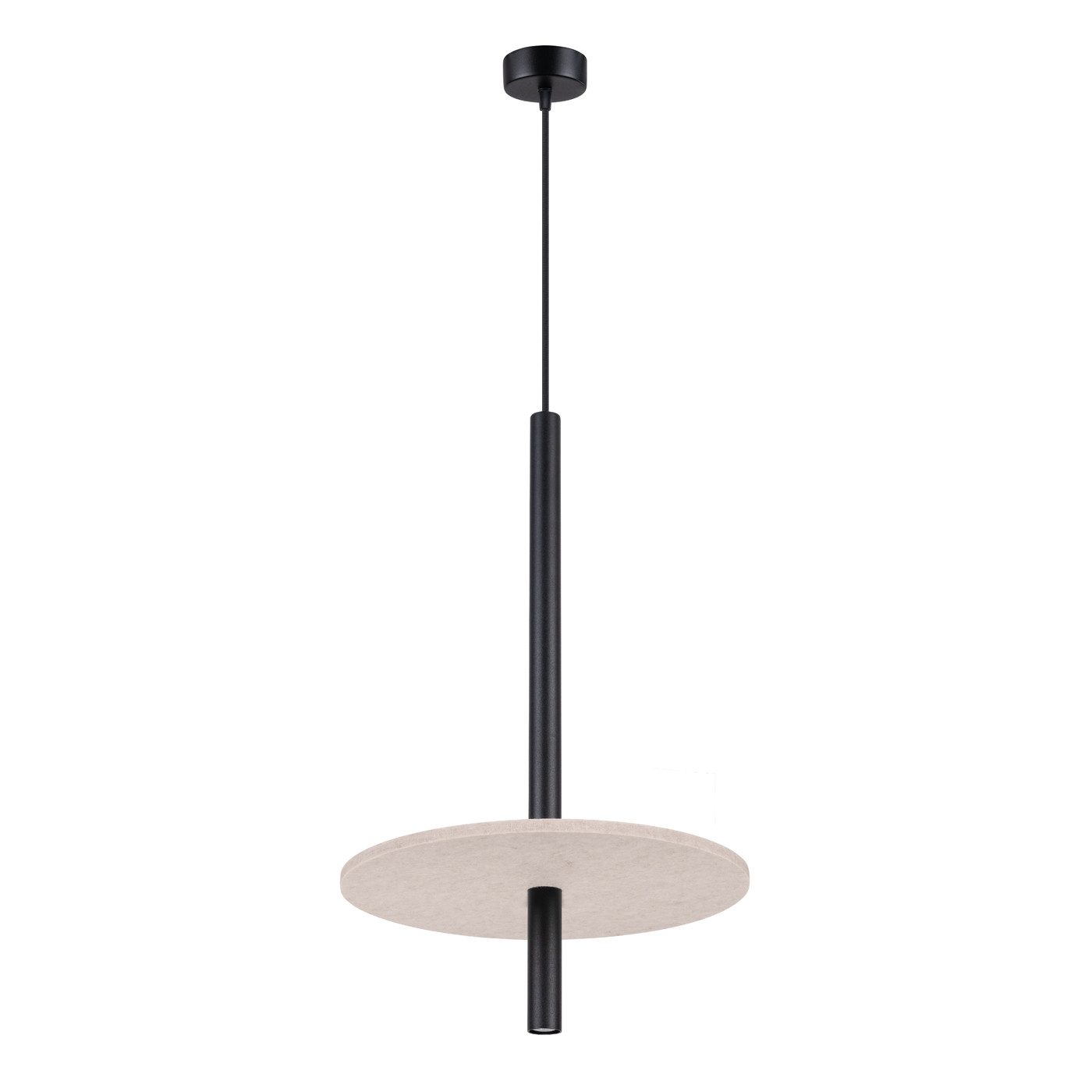Lampa wisząca FELTRO 1 czarna/beżowa