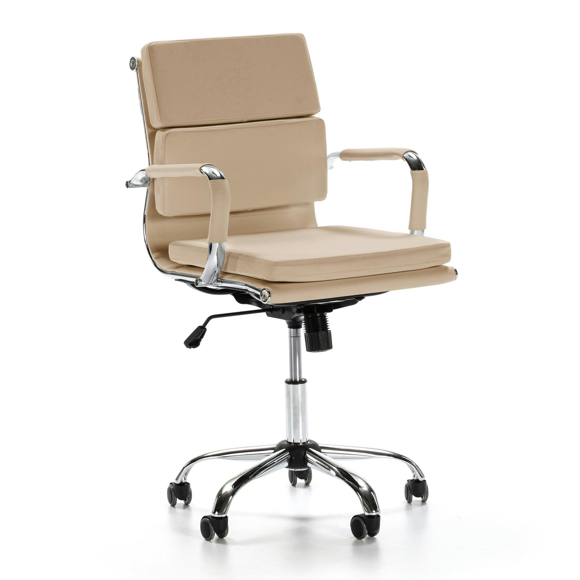 FENIX - Fauteuil de bureau inclinable taupe, cuir synthétique