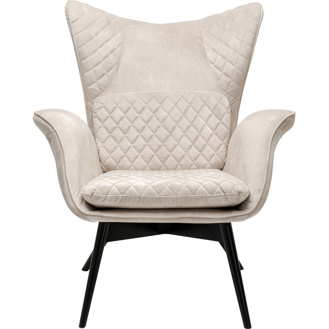 Fauteuil Tudor fluweel creme Kare Design