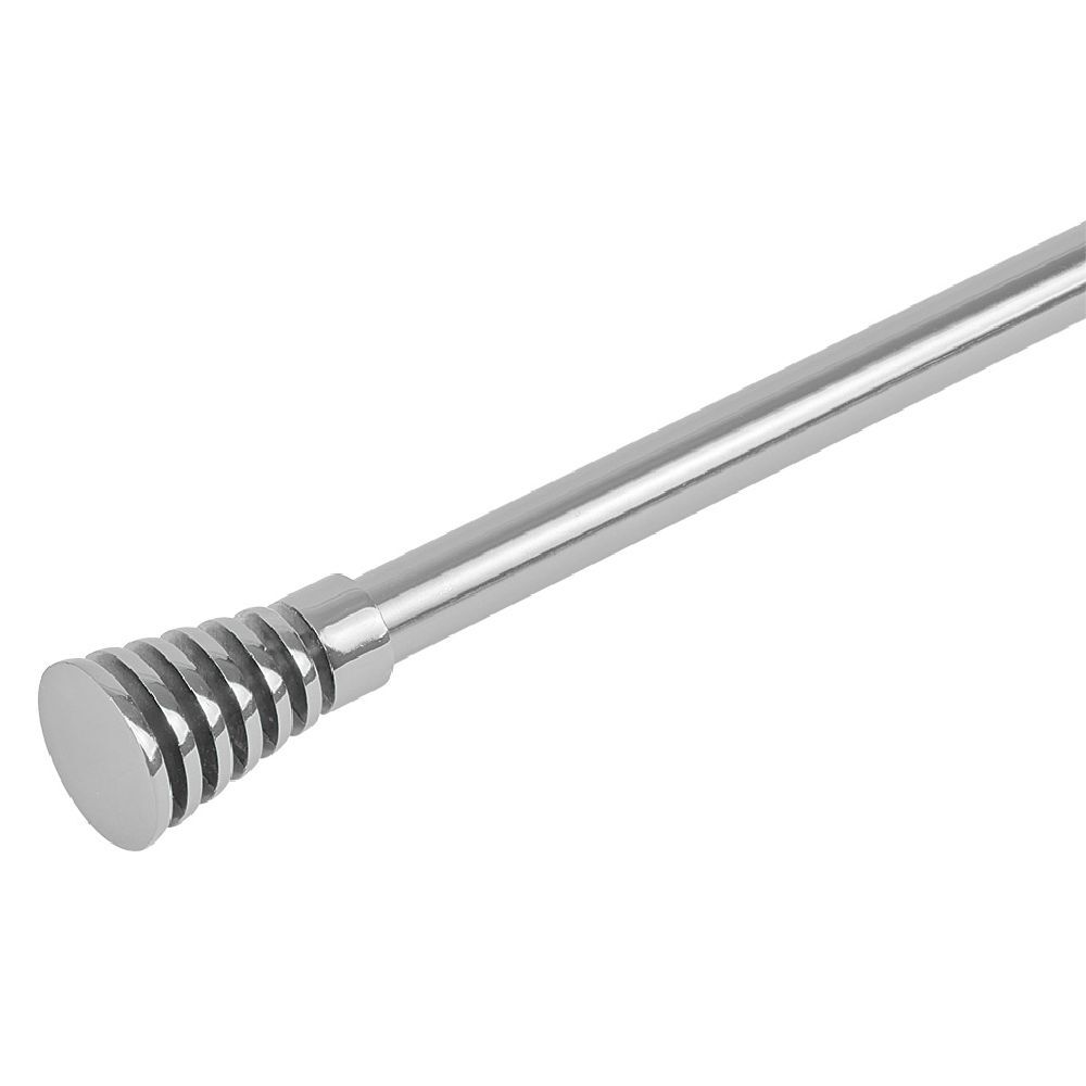 Kit Tringle Extensible 210-380 cm embouts cône strié nickel chromé