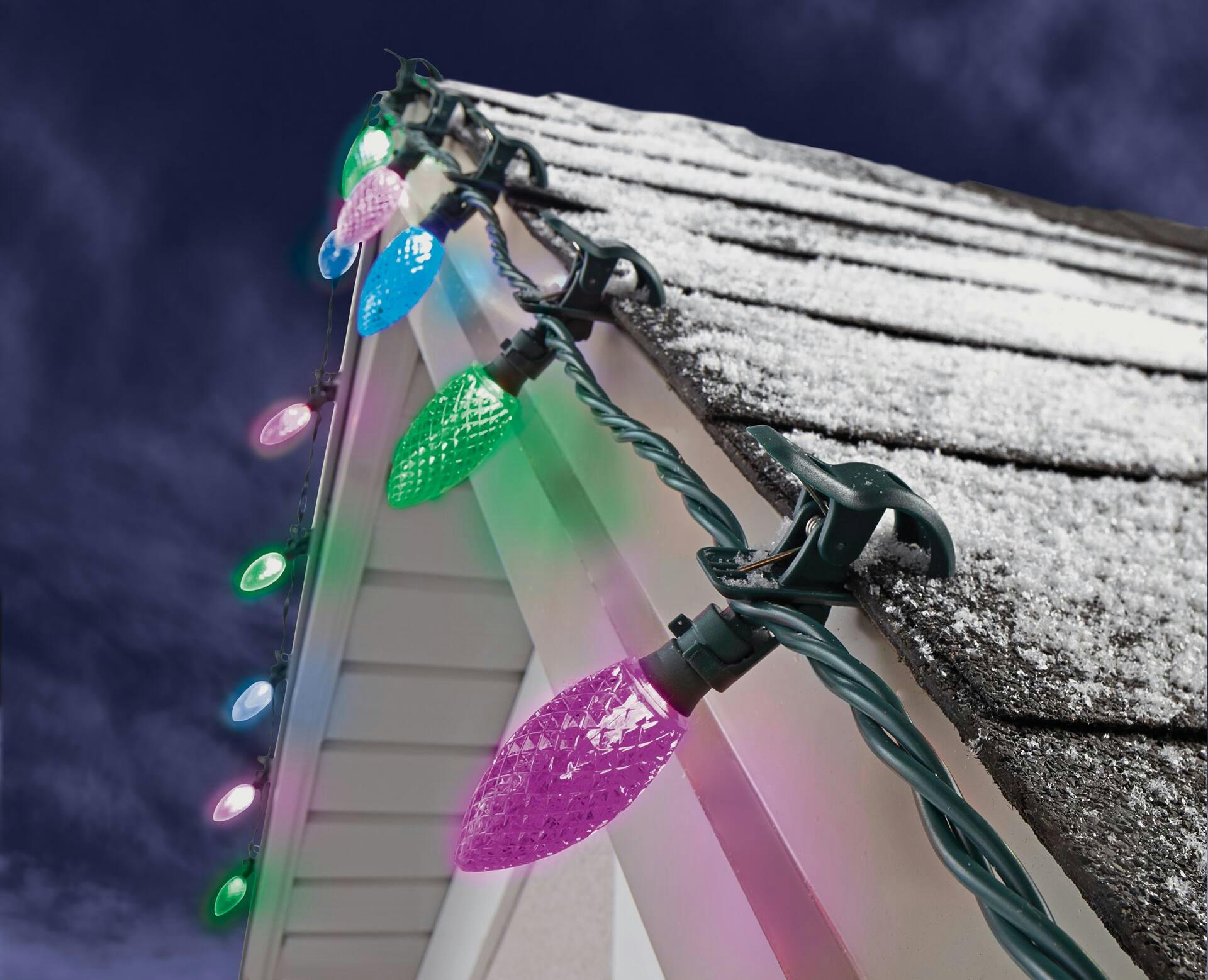 NOMA Quick-Clip 24 C9 LED Lights, Pur/Bl/GR
